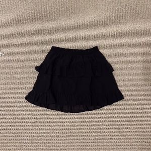 black mini skirt
